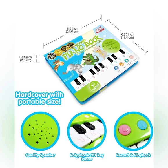 Best Learning My First Piano Book 6 instruments 10 songs educational toy EUC - Picture 7 of 14